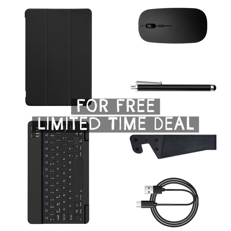 PRITOM 10.1 Inch Android 15 Tablet, With Keyboard & Mouse & Case & Stylus, 6000mAh battery, 8MP, 64GB ROM, Good choice for Festival Gift, Summer Sale best bundle - Imagen 4